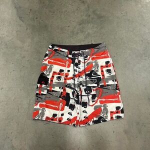 Vintage Y2K‎ aop paint splatter embroidered quiksilver board shorts